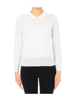 衿付きニットプルオーバー/ホワイト(001)