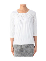 七分袖タック入りカットソー/ナチュラル(050)