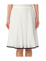 消しプリーツ裾配色スカート/ホワイト(005)