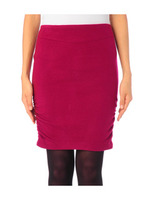 裾シャーリングポンチスカート/ピンク系(073)