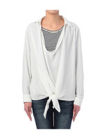 裾結びスキッパーシャツ+チェーンカットソーSET/ネイビー(293)