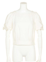 袖リボンクロップドブラウス/ダスティ