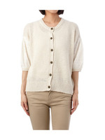 袖レースニットカーディガン/ネイビー系(093)