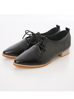 本革ポインテッドローファー/ブラック