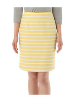 裏毛ボーダーセミタイトスカート/イエロー系(330)