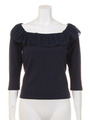 FRILLED　ROUND　NECK/ホワイト