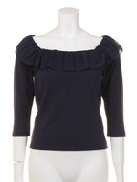 FRILLED　ROUND　NECK/ホワイト
