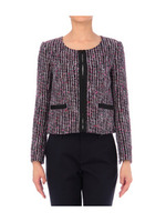 [L]ラメ入りツイードジャケット/ピンク系(473)