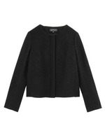 [S]モヘヤ混比翼ジャケット/ブラック(019)