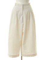 ストライプガウチョパンツ/ホワイト