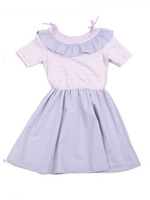 リリアンdress/ネイビー×オフボーダー