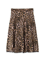 レオパードフレアスカート/ベージュ系(152)