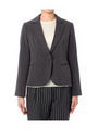 1つボタンストレッチテーラードジャケット/グレー系(014)