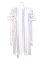 ストライプサックワンピース/ネイビー