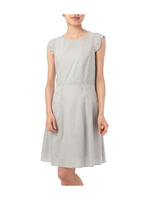 ナローストライプフレアワンピース/ブラック(019)