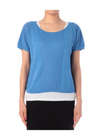 ラメニットプルオーバー+タンクトップSET/ブルー系(091)