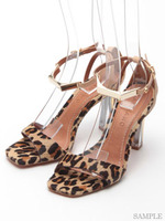 【CARRANO】メタリックアンクルストラップパンプス/マルチコンビ