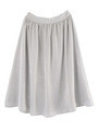 光沢フレアスカート/グレー