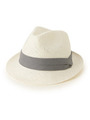 天然草中折れハット/ホワイト(001)