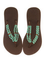 【PLV】RICE WOOD BEADS SANDAL/TURQUISE