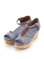 【TOMS】WOMENS-PLATFORM WEDGES/Chambray
