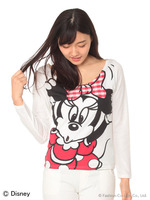 キャラクタープリントバッククロスカットソー/ホワイト