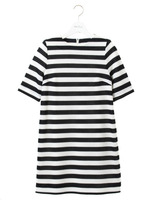 ボーダーボックスワンピース/GRY