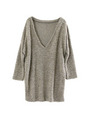 Vネックニットワンピ/モカ