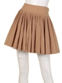 【DEBY DEBO】CAMEL PLEATED MINI SKIRT/BEIGE