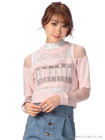 【LIZ LISA】シースルー×レースインナーSETトップス/グレー