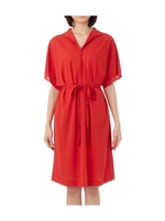 グログランパイピングワンピース/ホワイト(002)