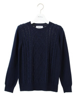 コンパクトケーブルニット/NVY