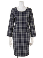 チェックセットアップ/ネイビー