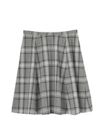 強撚チェックスカート/ダークグリーン(223)