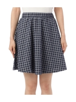 千鳥格子ジャカードフレアスカート/ネイビー系(294)