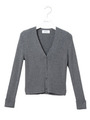 編地変化ショートカーディガン/GRY