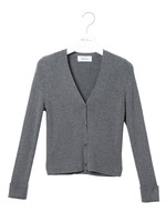 編地変化ショートカーディガン/GRY