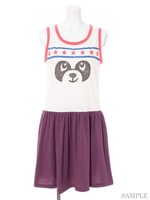 STAR LINE PEPE TANK ONE-PIECE/IVORY(BLUE×RED)