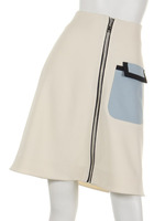 カラフルラインスカート/WHT