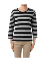 コンビネーションボーダープルオーバー/グレー系(112)