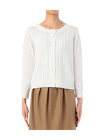 テープヤーンアランカーディガンニット/ホワイト(003)