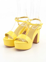 プラットフォームヒールサンダル/YEL