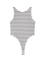 ボーダーロンパース/レッド系(362)