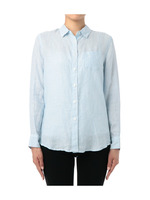 リネンナローストライプシャツ/ブルー系(392)