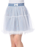 【LIZ LISA】チェリー刺繍スカート/ブルー