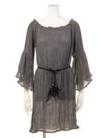 【Planet blue world】ボーホーチュニックブラウス/ブラック