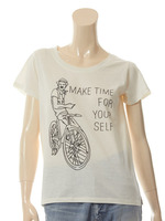 スーピマコットンプリントTシャツ/WHITE