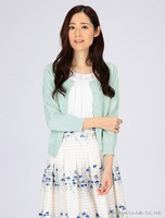 スパンコールフラワーブラウスツイン/ベビーピンク