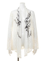 レーストッパーカーディガン/オフホワイト