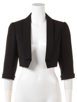 JUSGLITTY Luxe ショートジャケット/ブラック